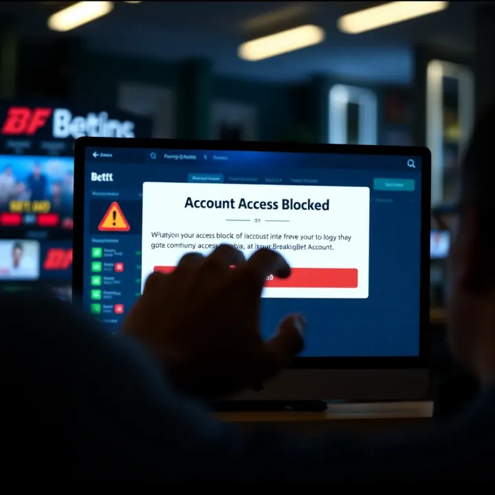 User encountering access denial message on a betting platform screen