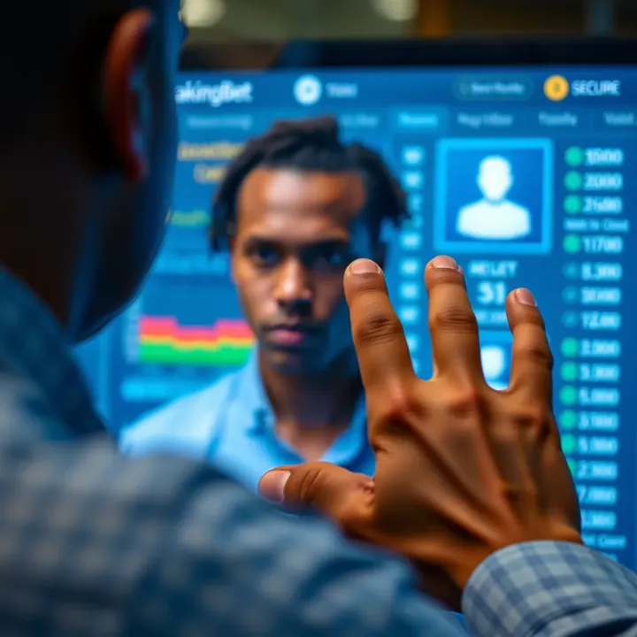 User verifying identity through secure online platform