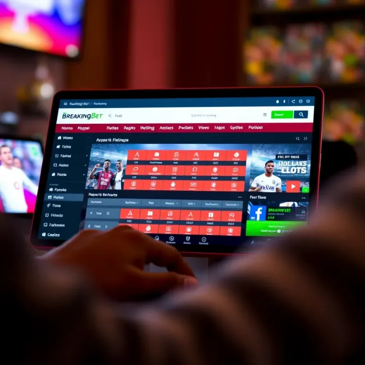 User-friendly interface of BreakingBet Africa sportsbook on a digital device