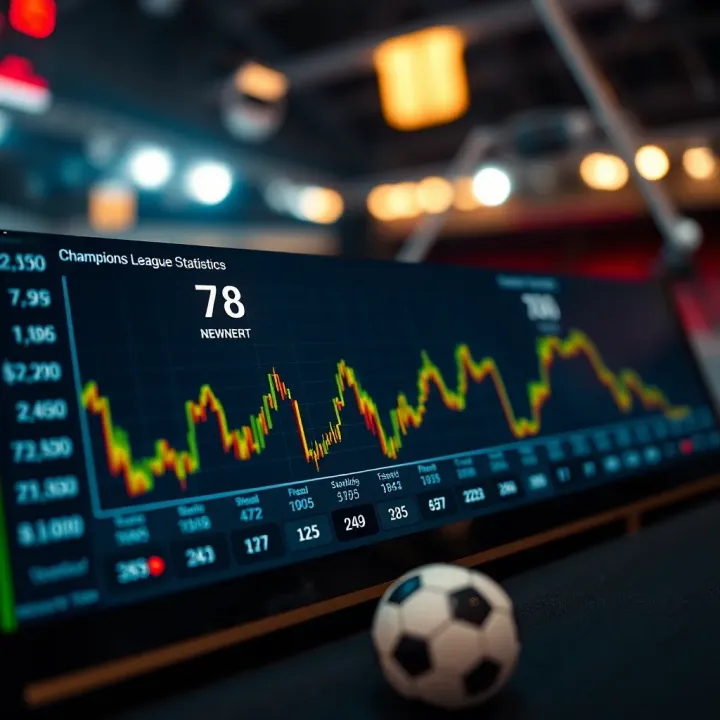 Graph showing betting odds trends and statistical data analysis for football matches
