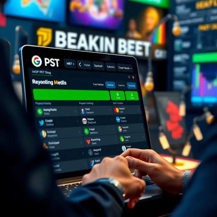 Secure online payment interface showing multiple transaction methods for betting