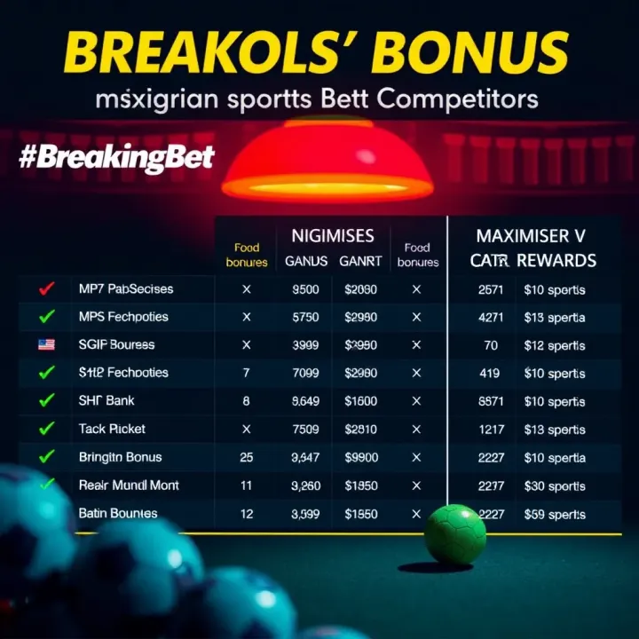 Comparison chart showing BreakingBet bonuses versus competitors in Nigerian sports betting market