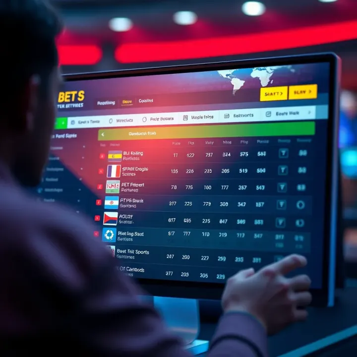User interface displaying sports betting options on BreakingBet Botswana platform