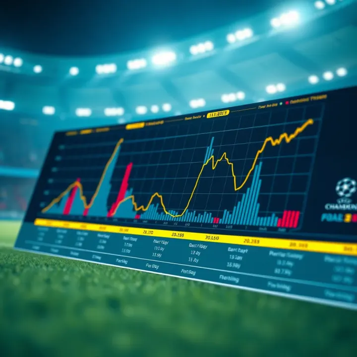 Graph showing team performance trends and statistics for informed betting decisions on Champions League fixtures