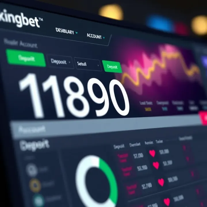 Screenshot showing the BreakingBet deposit account number displayed on a user dashboard