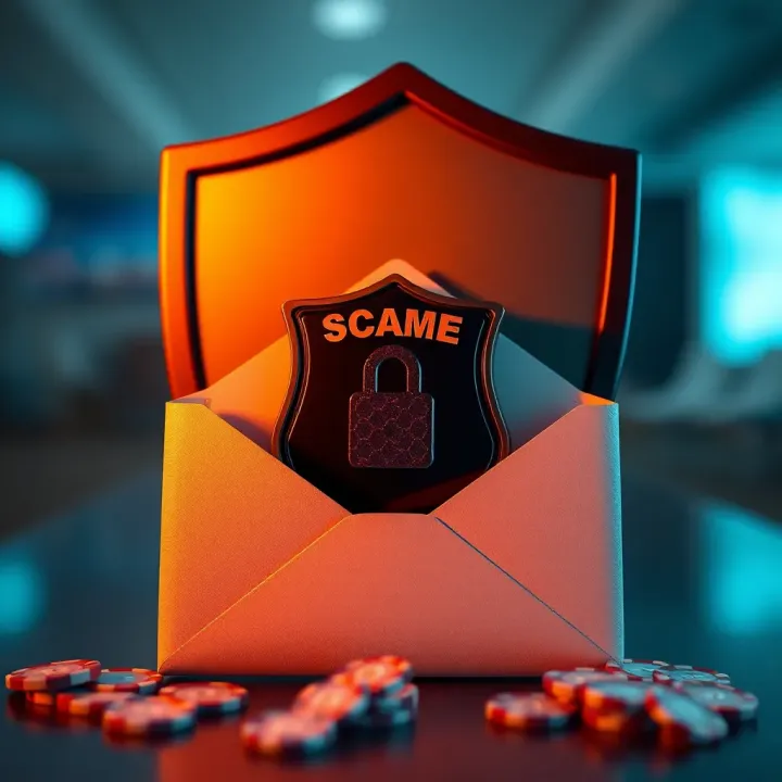 BreakingBet Email Security Tips for Nigerian Bettors Secure email communication concept with shield and envelope illustrating scam protection