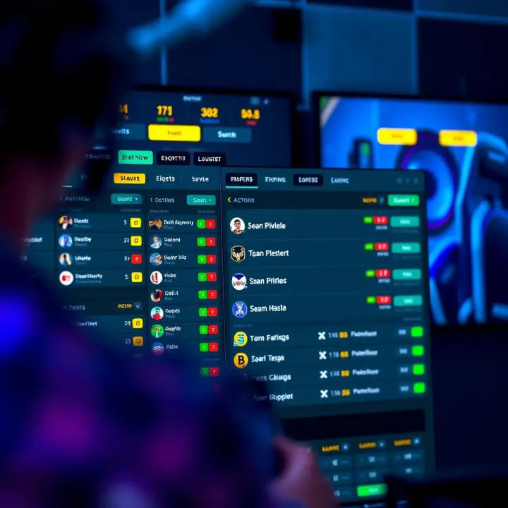 User interface showing esports betting options on BreakingBet platform