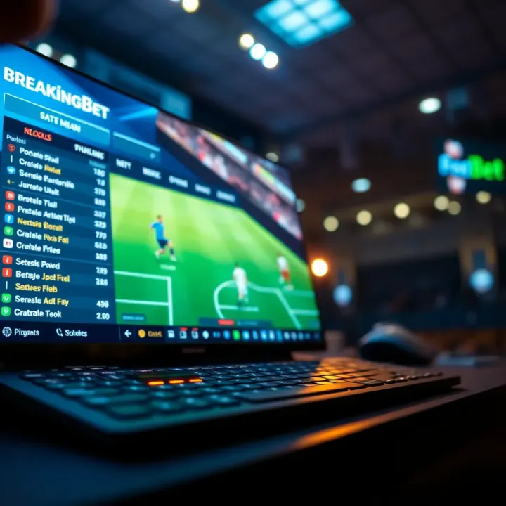 BreakingBet platform displaying betting odds and options for an Inter Milan football match