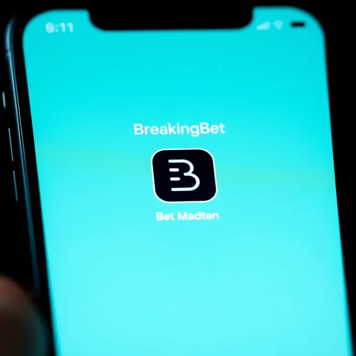 iPhone showing the BreakingBet app icon on the home screen after installation