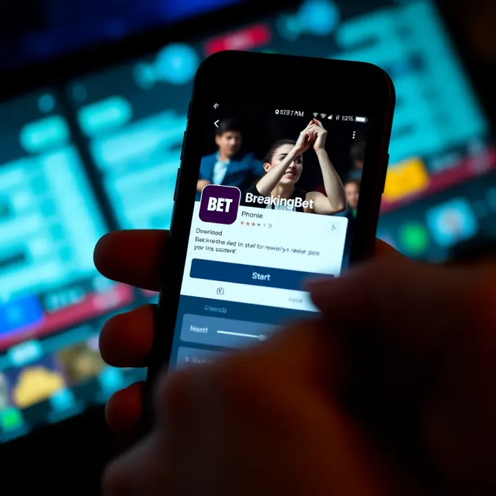 iPhone screen displaying the BreakingBet app download page from a trusted source