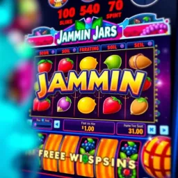 Jammin Jars Slot Game Free Spins on BreakingBet Jammin Jars slot game interface showing colorful fruits and free spins feature on BreakingBet platform