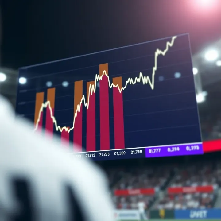 Graph showing football betting trends linked to Juventus and BreakingBet platform