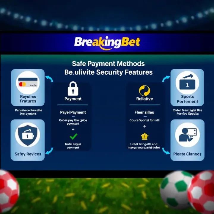 Graphic showing secure payment options and safety features for sports betting in Nigeria