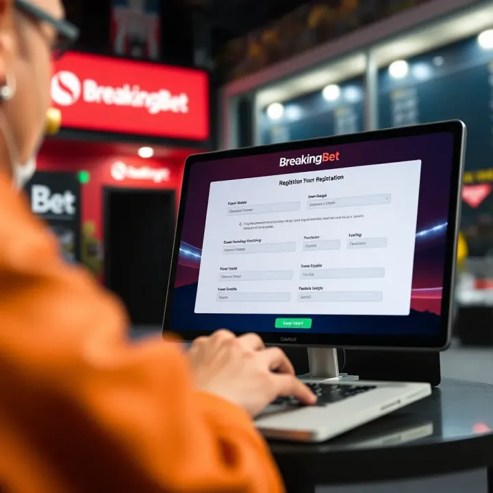 Completing Registration on BreakingBet Lite Platform Registration form on BreakingBet Lite platform displaying fields for user details