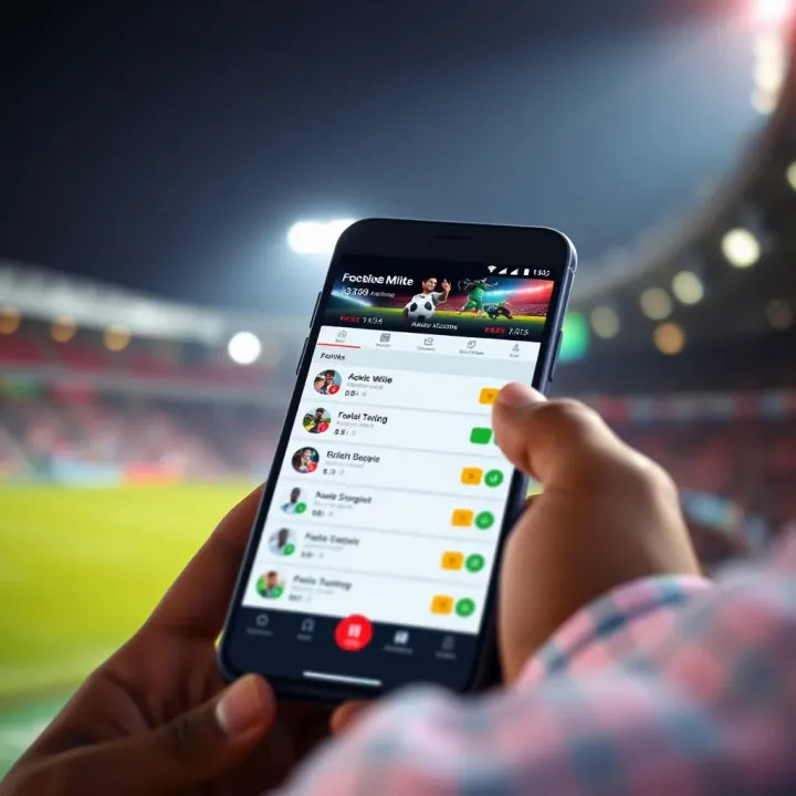 User-friendly interface displaying football betting options on a mobile device