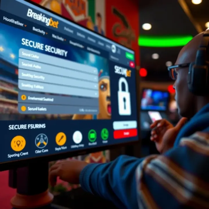 Enhanced Security Features in BreakingBet for Nigerian Users Secure login screen emphasizing enhanced security features for Nigerian bettors