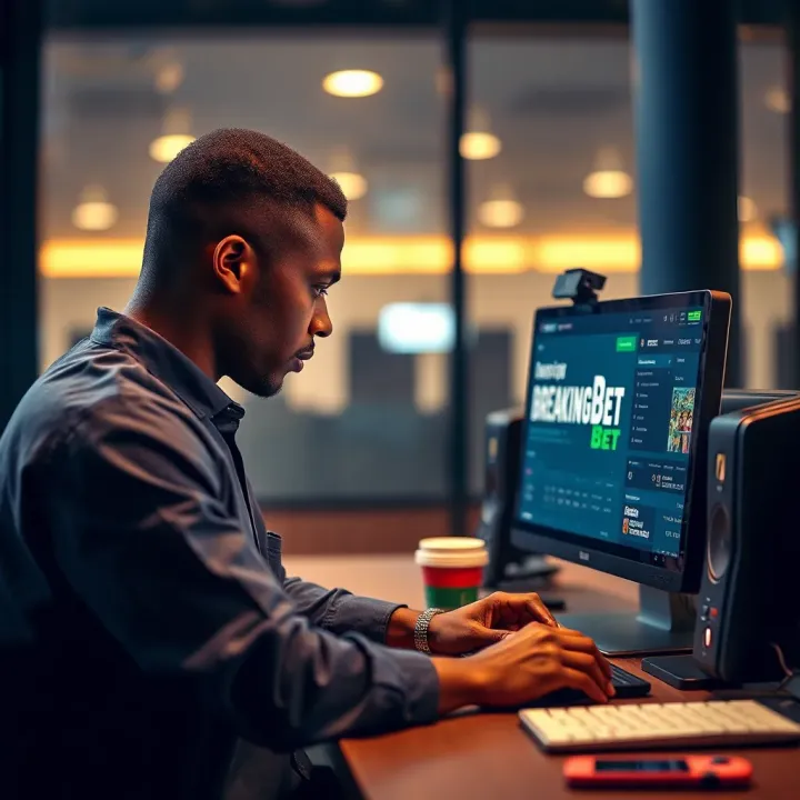 Nigerian user registering an account on BreakingBet platform