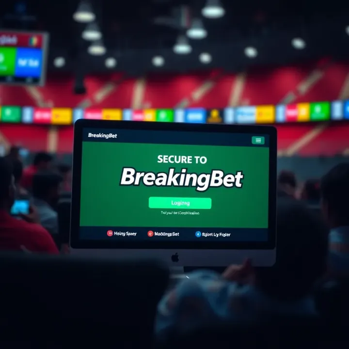 Login screen displaying secure access to BreakingBet Nigeria sports betting platform