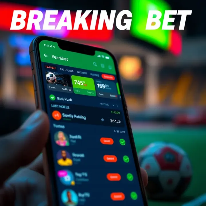 BreakingBet Partners APK User Interface in Nigeria Interface of BreakingBet Partners APK displaying sports betting options and partner dashboard in Nigeria