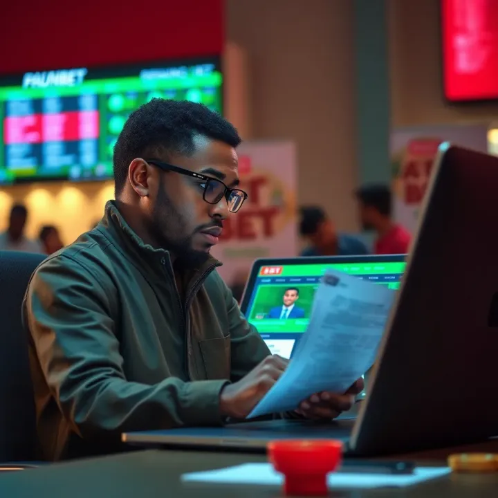 Illustration showing a user resolving payment issues on a sports betting platform in Nigeria