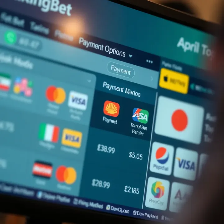 Various payment methods available on BreakingBet platform displayed on screen