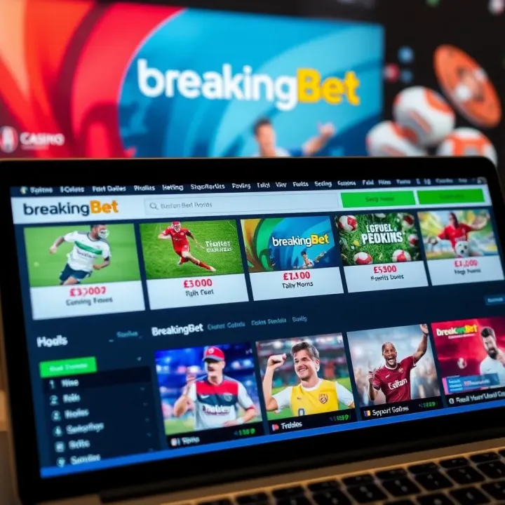 Variety of sports betting options displayed on BreakingBet's website