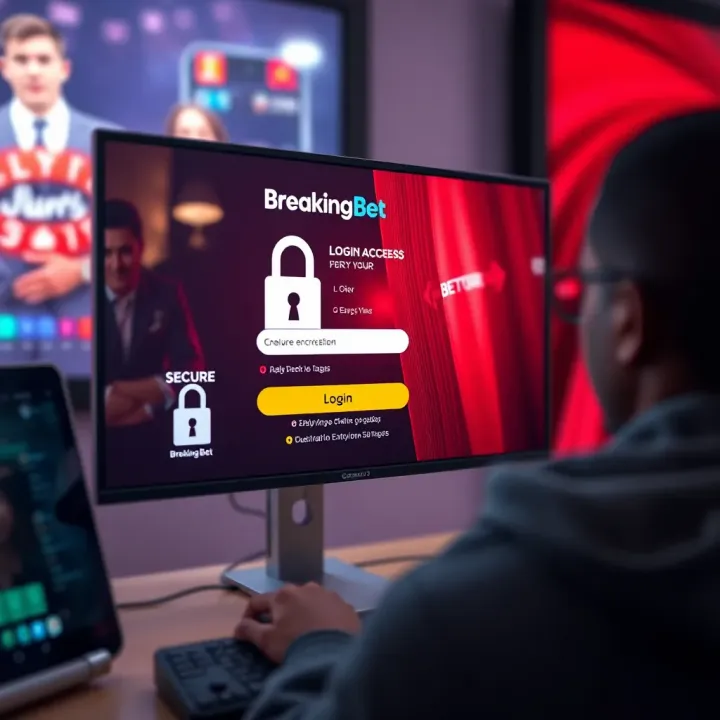 Secure login screen showcasing encryption and safety features for online betting