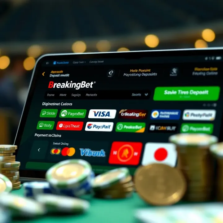 Secure online payment options available on BreakingBet platform showing various deposit methods suited for Nigerian currency