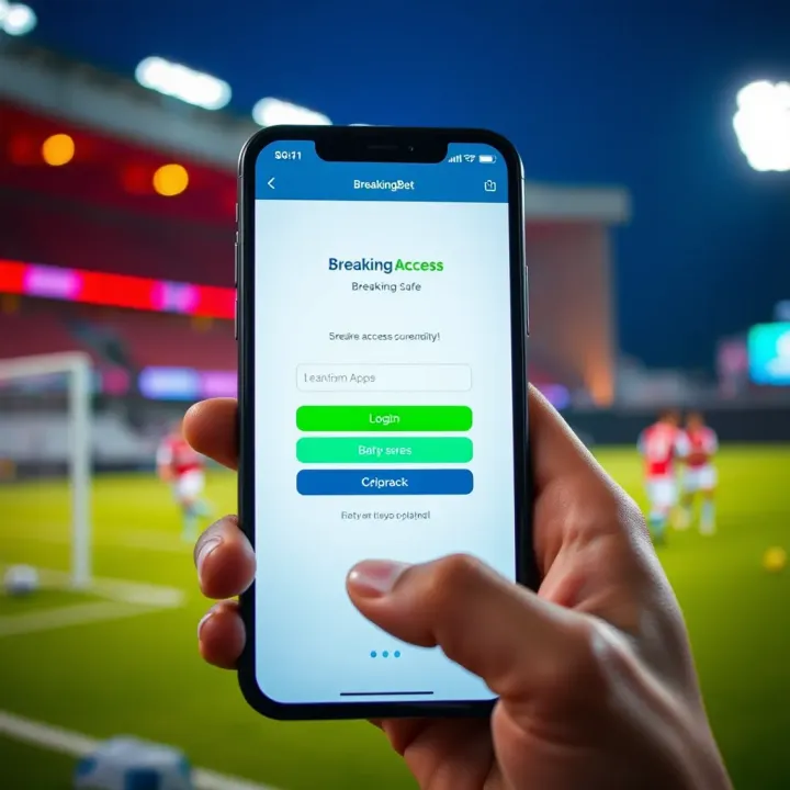 Secure login screen on a smartphone ensuring safe access to the betting platform
