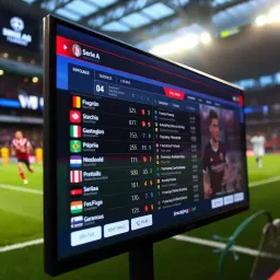 Comprehensive Overview of Serie A Football League for Nigerian Bettors Overview of Serie A football league with teams and match statistics on a digital screen