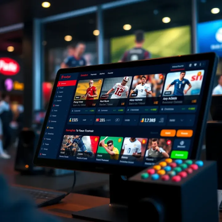 User interface of BreakingBet desktop platform showing sports betting options and live odds