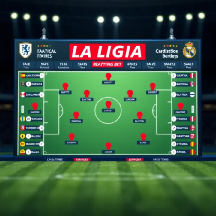 Football tactics board with strategic formations and player positions highlighted