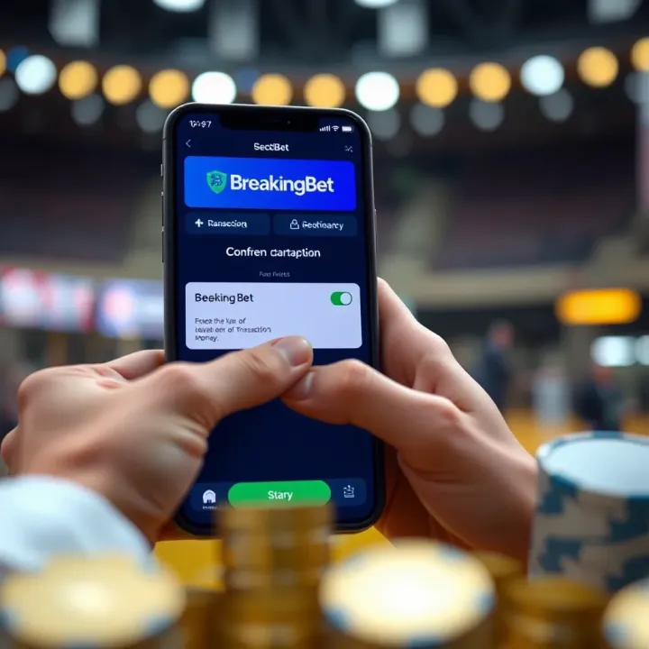 User confirming withdrawal transaction securely within the betting app
