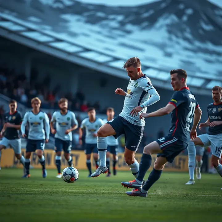Faroe Islands Premier League football teams competing on the pitch