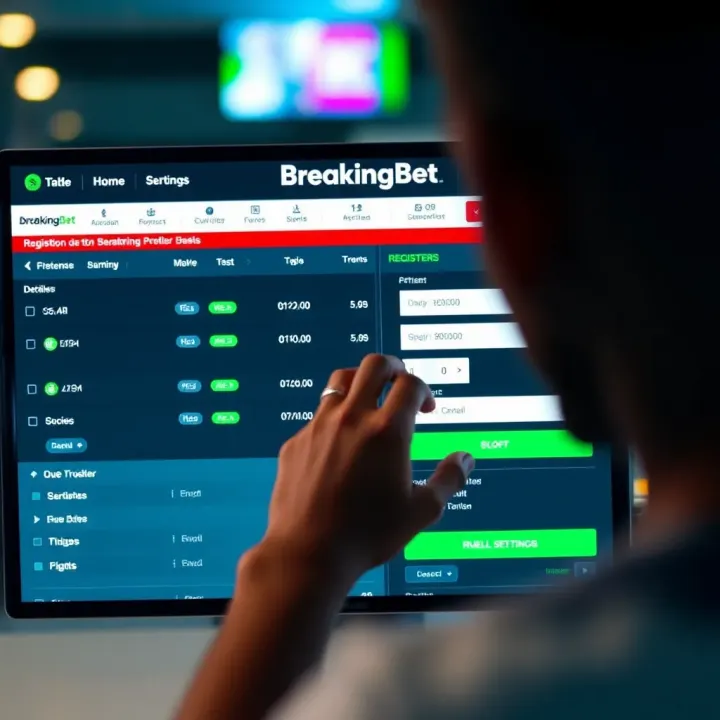 User entering registration details on a sports betting platform interface