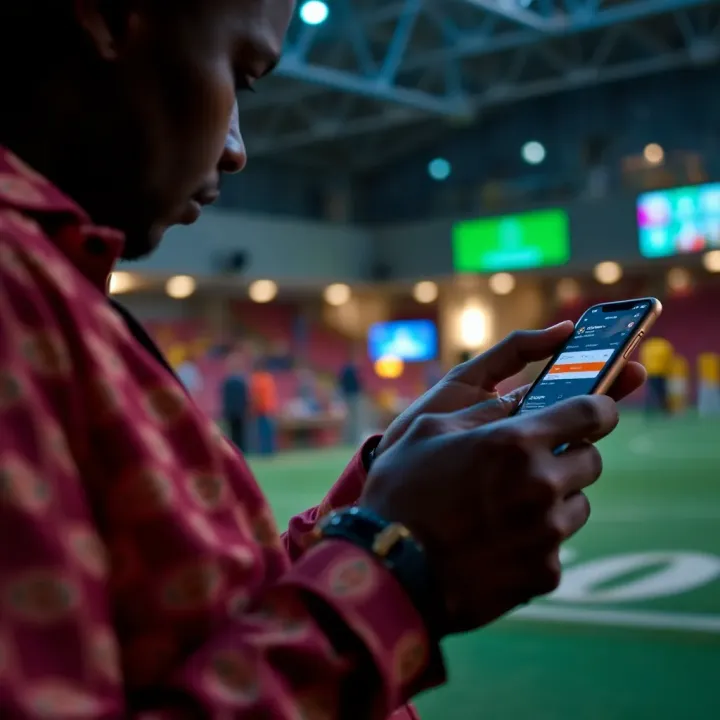 User navigating secure payment options and low data usage features within a mobile betting application