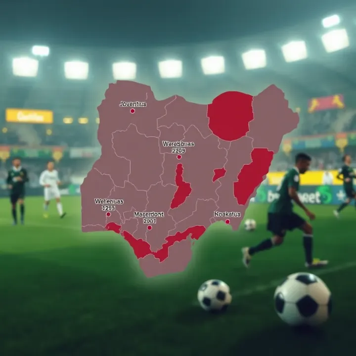Sports Betting Activity in Nigeria Powered by BreakingBet Map of Nigeria highlighting regions with active sports betting using BreakingBet