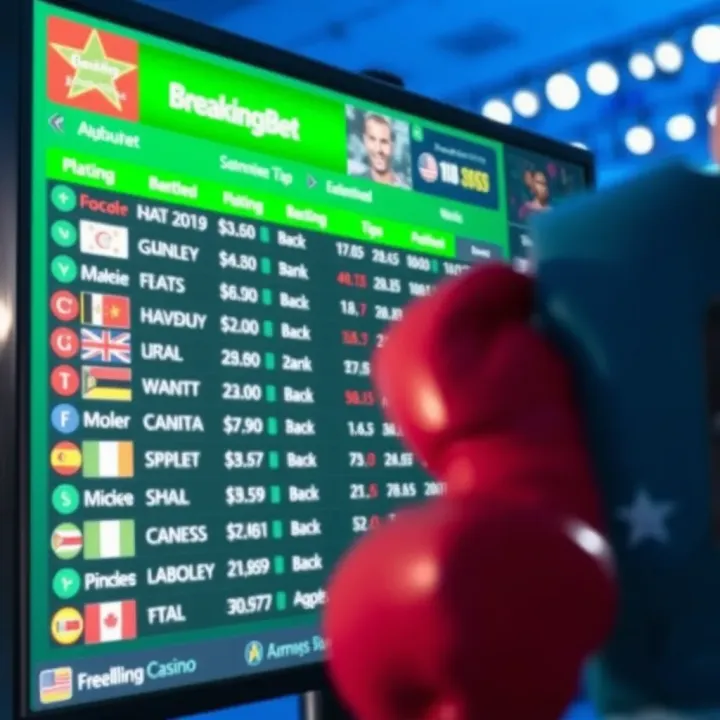 Nigerian sports betting platform interface displaying boxing match odds and tips
