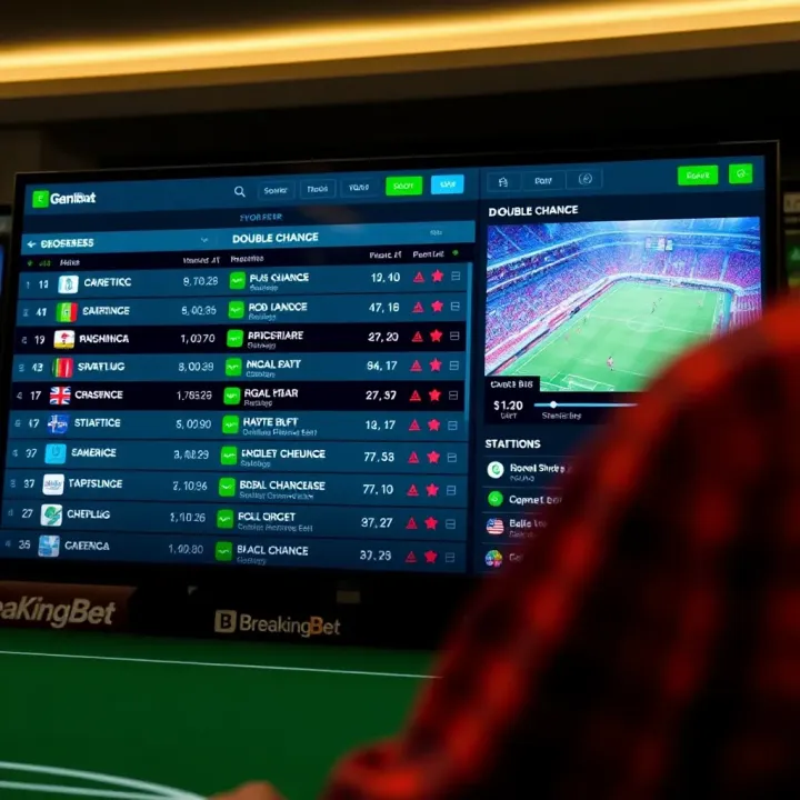 Screenshot of popular Nigerian betting platform showing double chance betting options and odds