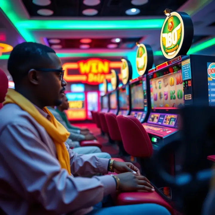 Illustration of Nigerian online gaming environment highlighting digital engagement with casino slots