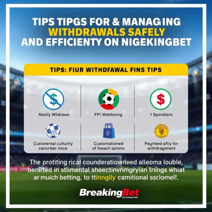 Tips for Managing Withdrawals Safely and Efficiently on BreakingBet Graphic illustrating secure and timely fund withdrawal tips for online betting platforms