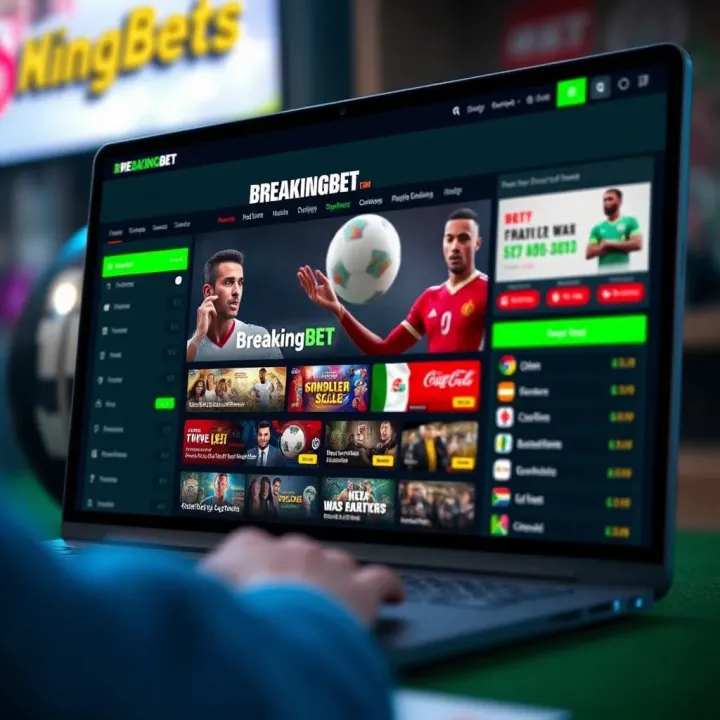 Screenshot of BreakingBet homepage showing betting options in Nigeria