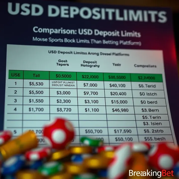 Comparison chart highlighting USSD deposit limits across various Nigerian sports betting platforms